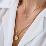 Sunray 18K Gold Pendant w. Lab-Grown Diamonds