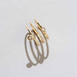 Wilderness Eternity 18K Gold Ring w. Lab-Grown Diamonds