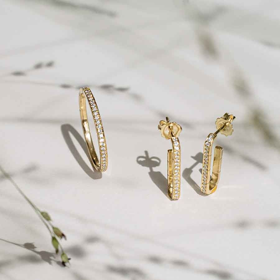 Wilderness Eternity 18K Gold Ring w. Lab-Grown Diamonds