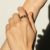 Wilderness Eternity 18K Gold Ring w. Lab-Grown Diamonds