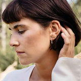 Sunbeam 18K Gold Studs w. Lab-Grown Diamonds