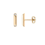 Sunbeam 18K Gold Studs w. Lab-Grown Diamonds