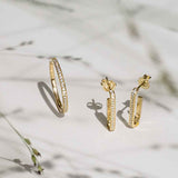 Wilderness 18K Gold Earrings w. Lab-Grown Diamond