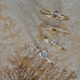ReMind mini Solitaire 18K Gold or Whitegold Ring w. Lab-Grown Diamond