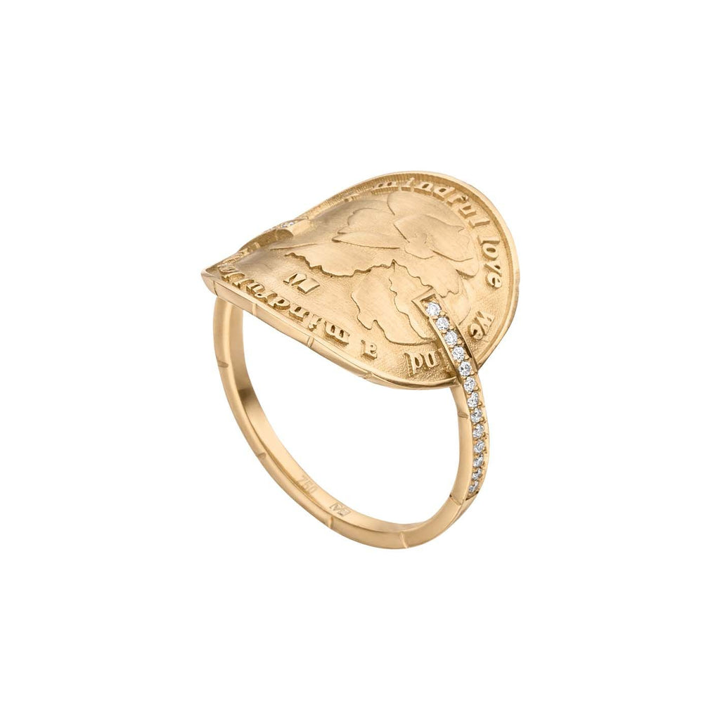 Wild Flowers 18K Guld Ring m. Lab-Grown Diamanter