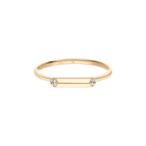 Sunbeam 18K Gold Ring w. Lab-Grown Diamond