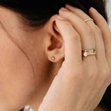 Sunray 18K Gold Ring w. Lab-Grown Diamond