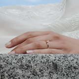 Sunray 18K Gold Ring w. Lab-Grown Diamond