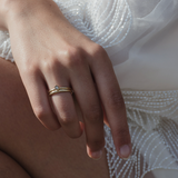 Sunray 18K Gold Ring w. Lab-Grown Diamond