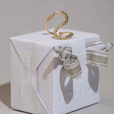 Wave 18K Gold Ring w. Lab-Grown Diamonds