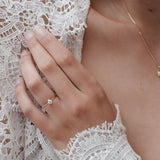 ReMind medium Solitaire 18K Gold Ring w. Lab-Grown Diamond