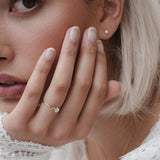 ReMind medium Solitaire 18K Gold Ring w. Lab-Grown Diamond