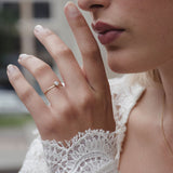 ReMind medium Solitaire 18K Gold Ring w. Lab-Grown Diamond