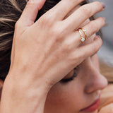 ReMind medium Solitaire 18K Gold Ring w. Lab-Grown Diamond