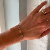 Piccolo Sea Breeze Armband 18K vergoldet I Edelsteine