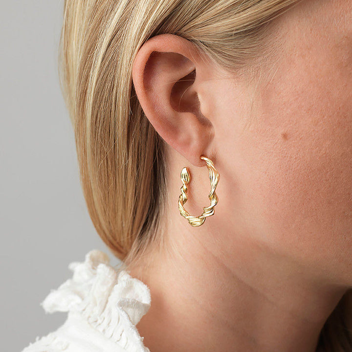 Seaweed Gold Plated Hoops