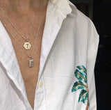 Snowflake Hexagonal 14K Gold Necklace