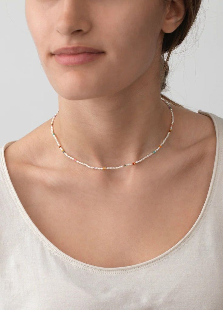 Tutti Gold Plated Necklace w. Beads & Pearls