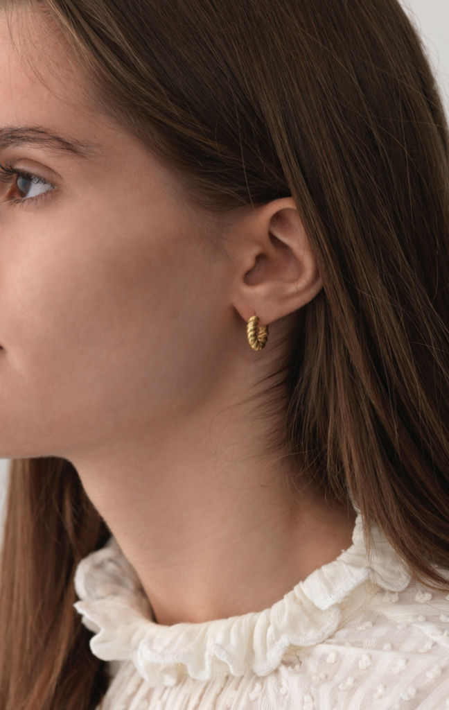 Cable Gold Plated Hoops