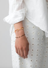 Spirale D'or Gold Plated Bracelet w. Beads & Pearls