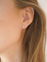 Nord Blue S 18K Whitegold Stud w. Aquamarine & Diamond