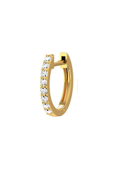 Small Line 18K Guld Hoop m. Lab-Grown Diamanter