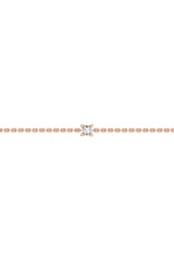 Solitaire 18K Rose Gold Bracelet w. Lab-Grown Diamond