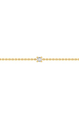 Solitaire 18K Gold Bracelet w. Lab-Grown Diamond