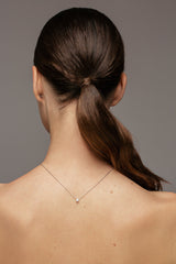 Solitaire 18K Rose Gold Necklace w. Lab-Grown Diamond