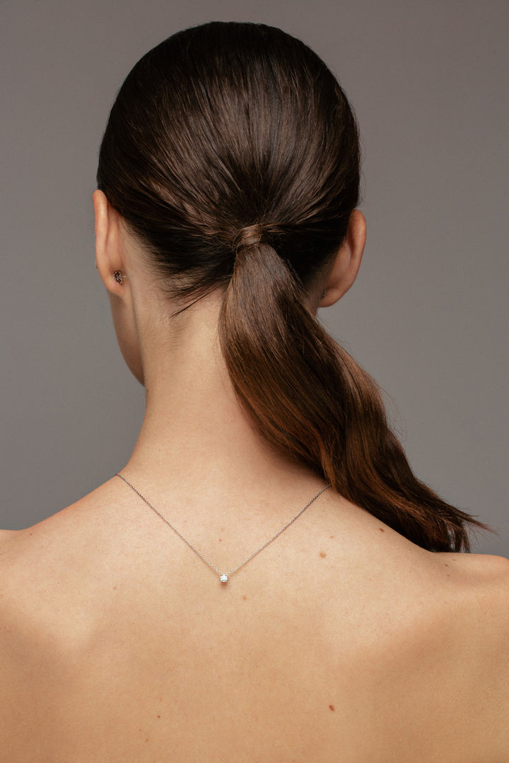 Solitaire 18K Rosaguld Halskæde m. Lab-Grown Diamant