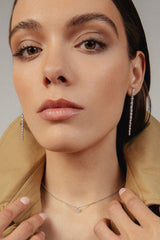 Solitaire Pear 18K Gold Necklace w. Lab-Grown Diamond