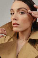 Solitaire Pear 18K Rose Gold Necklace w. Lab-Grown Diamond