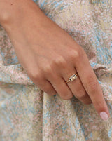 Nord Purity 18K Gold Ring w. Quartz & Diamond