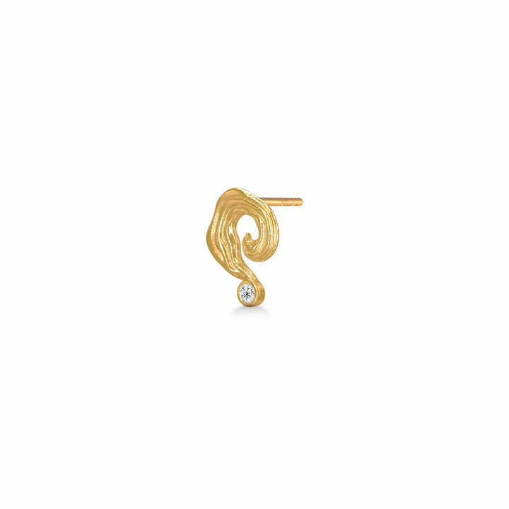 Galaxy Gold Plated Earring w. Zirconia