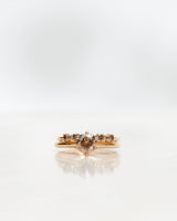 Mini Brigitte Chocolate 18K Gold, Whitegold or Rosegold Ring w. Diamonds