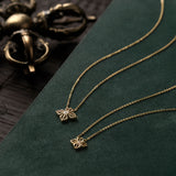 Star of Shamballa 18K Gold Necklace w. Diamond