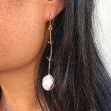 Strawberry Field 14K Gold Earring w. Pearl