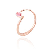 Swinging Diamant Spiral-Ring aus 18K Rosegold I Diamant & Turmalin