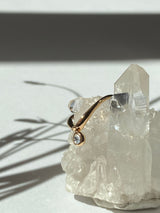 Swinging Round V 18K Rosegold Ring w. Diamond & Tourmaline