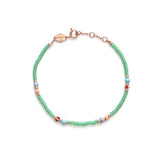 Soho Armband I Vergoldet I Grüne Schmuckperlen
