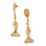 Ocean Artdeco Gold Plated Earring w. Pearl & Zirconia