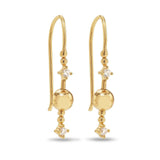 Venus Stars Gold Plated Earring w. Zirconias