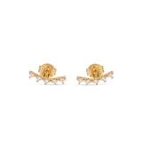 Five Stars Gold Plated Earring w. Zirconia