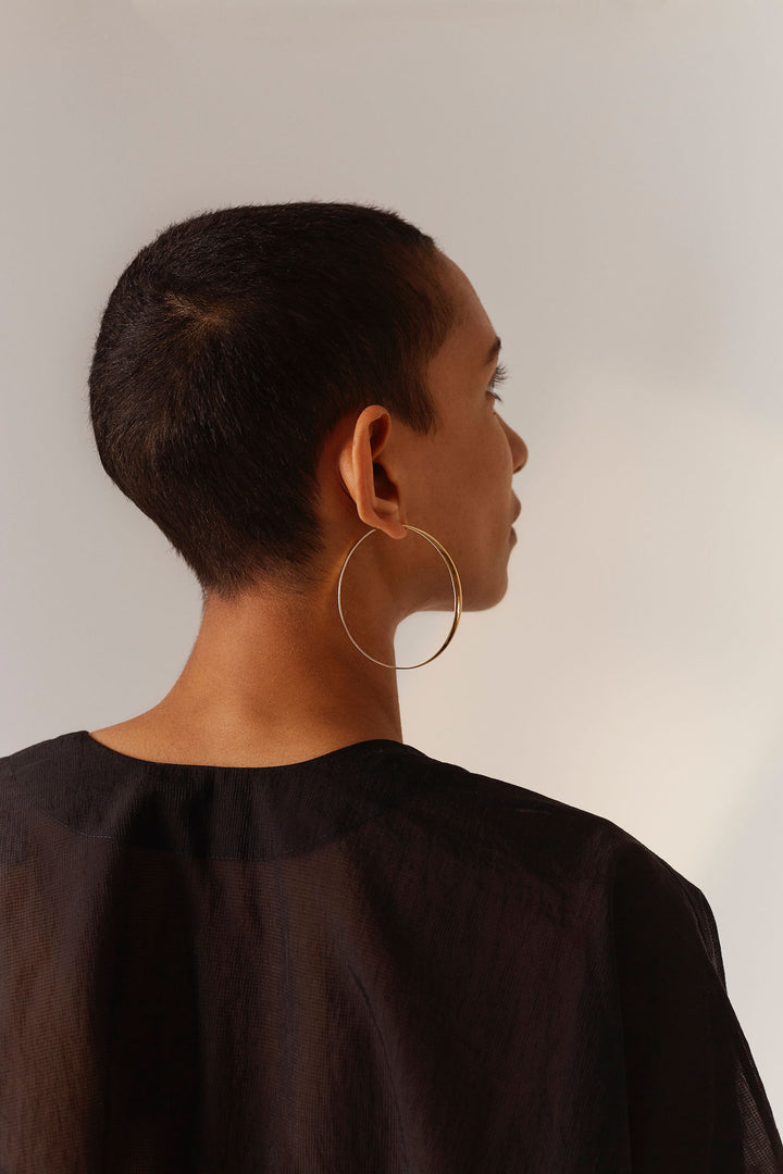Glow Large Gold Plated Hoop