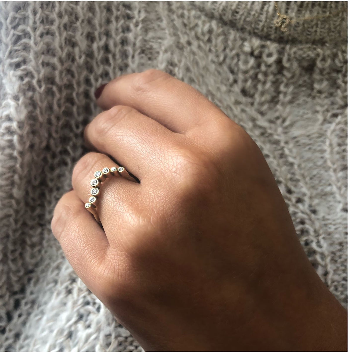 Miss Charlotte Gold 18K Gold Ring w. Diamonds
