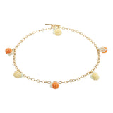 Lemon Gold Necklace Gold Plated, Yellow and Orange Beads