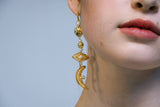 Ocean Moonlight Gold Plated Earring w. Pearls & Zirconias