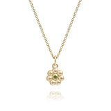 My Precious Flower Green Chrome Diopside 10K Gold Pendant