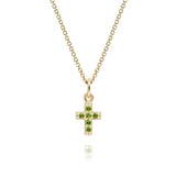 My Precious Cross Green Chrome Diopside 10K Gold Pendant