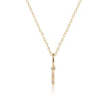 Bogstav I 10K Guld Vedhæng m. Diamanter